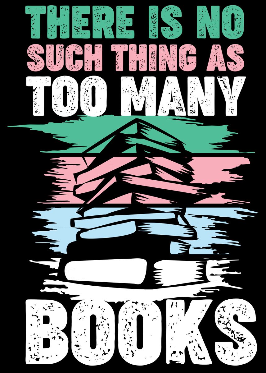 'Funny Librarian Pun' Poster, picture, metal print, paint by Sabine