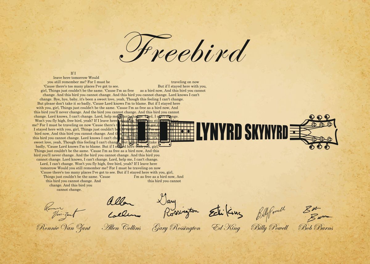lynyrd-skynyrd-free-bird-poster-by-rozerart-displate