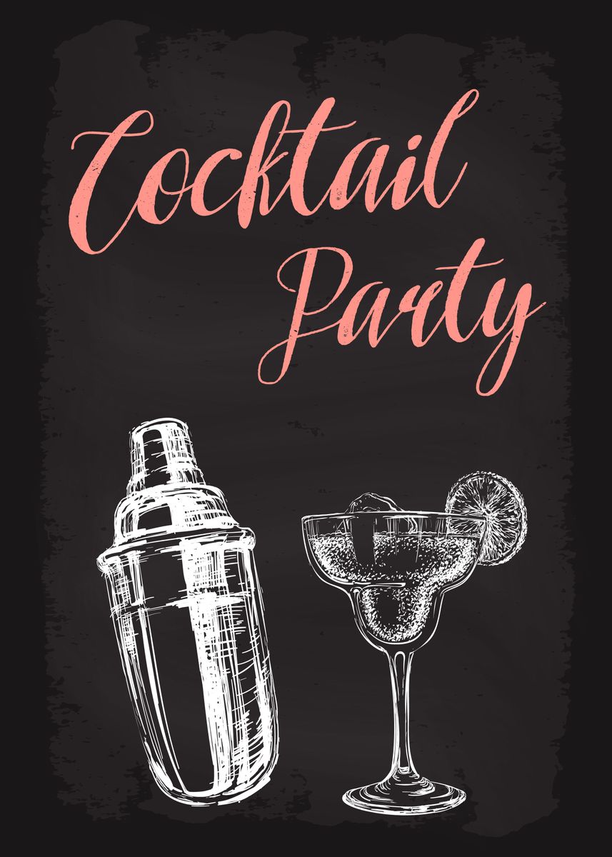 Cocktail Party Poster By Dkdesign Displate