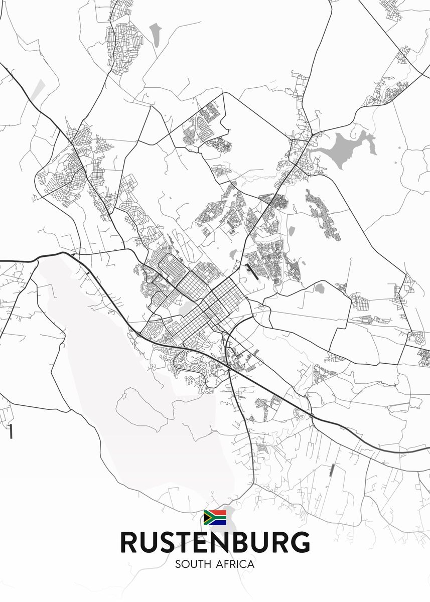 'Rustenburg ZA' Poster, picture, metal print, paint by IMR Designs