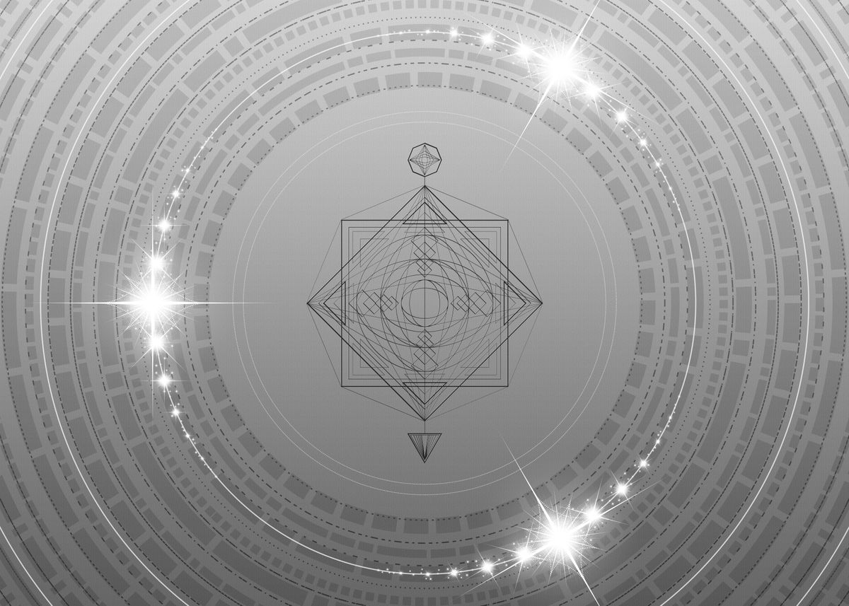 'Magic Glyph Circle Rune' Poster by Holy Rock Design | Displate