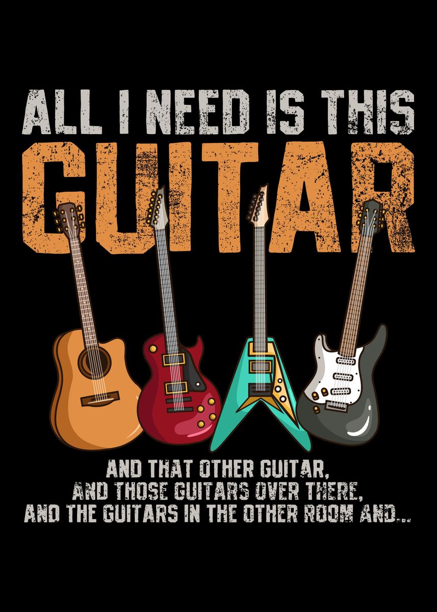 'Guitar Guitarist Guitar Pl' Poster, picture, metal print, paint by ...