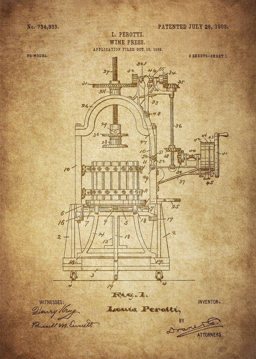 'Beer Patent' Poster, picture, metal print, paint by AK47 Creative ...