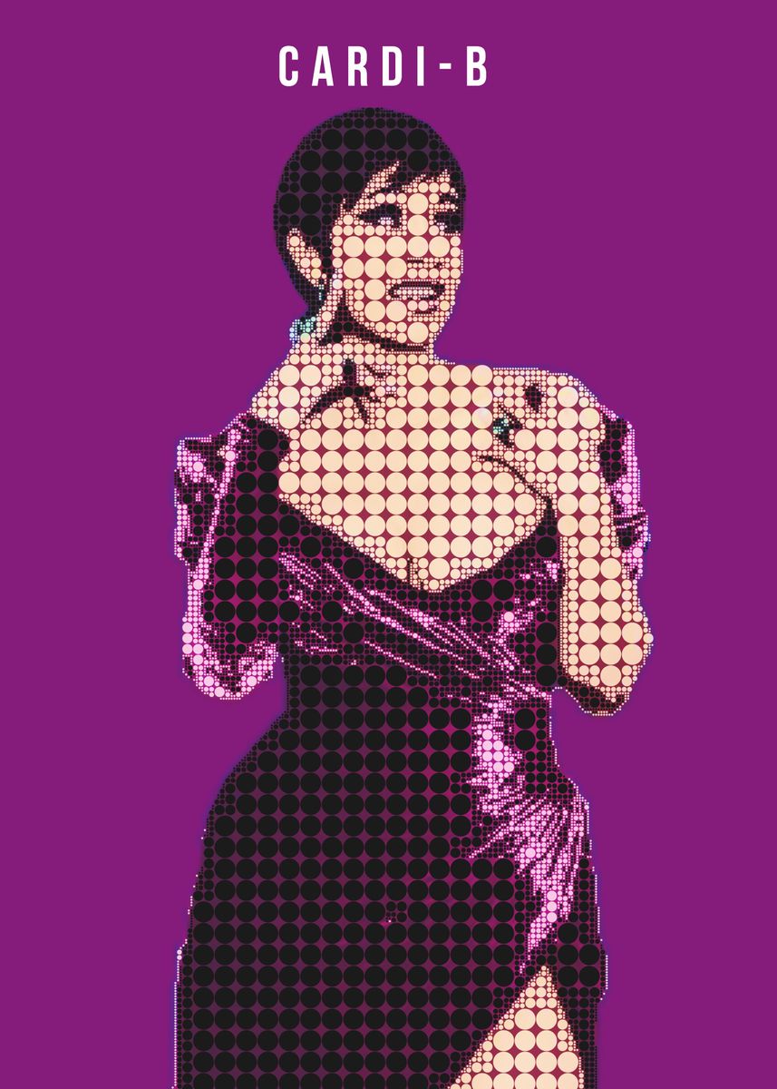 'cardi B' Poster by Bestselling Displate | Displate