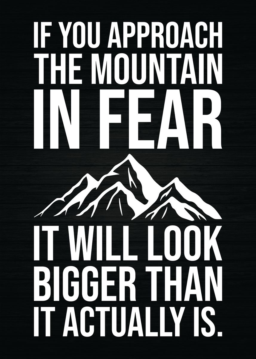 'Fear And The Mountain' Poster, picture, metal print, paint by CHAN ...