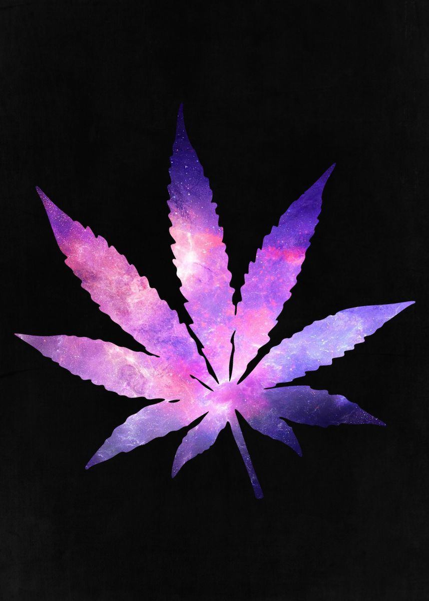 Milky Way Weed Leaf' Poster by John Marinakis | Displate