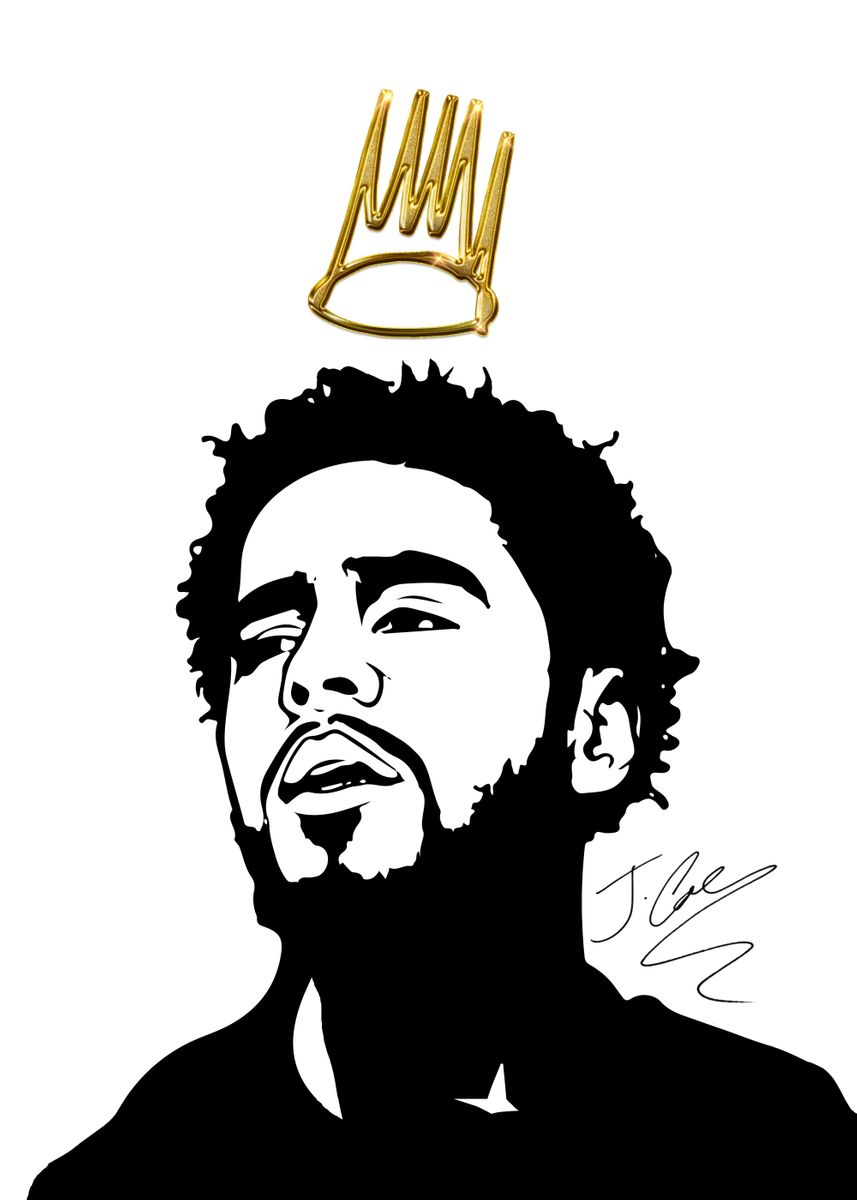 J Cole Black And White Stencil Png Download Clip Art Library | atelier ...