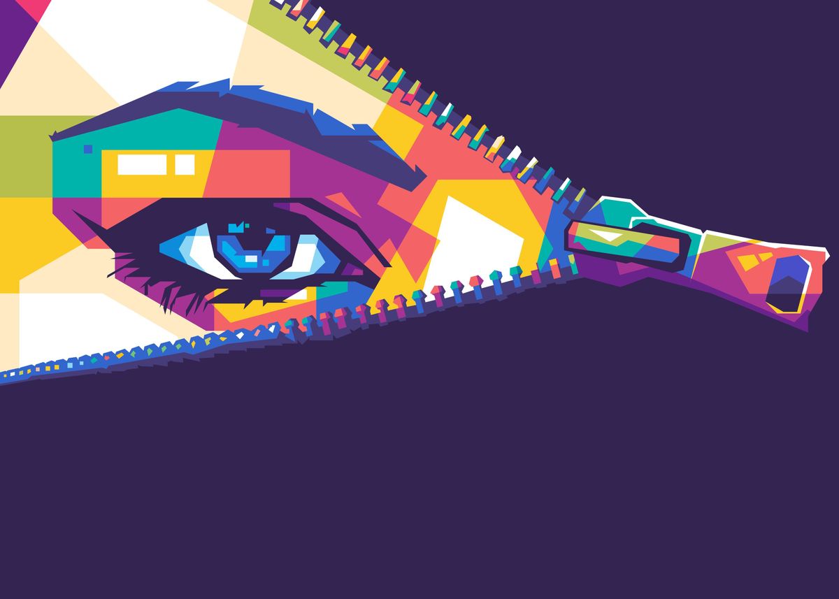 'Eyes PopArt Poster Artprin' Poster by Rizky Dwi Displate