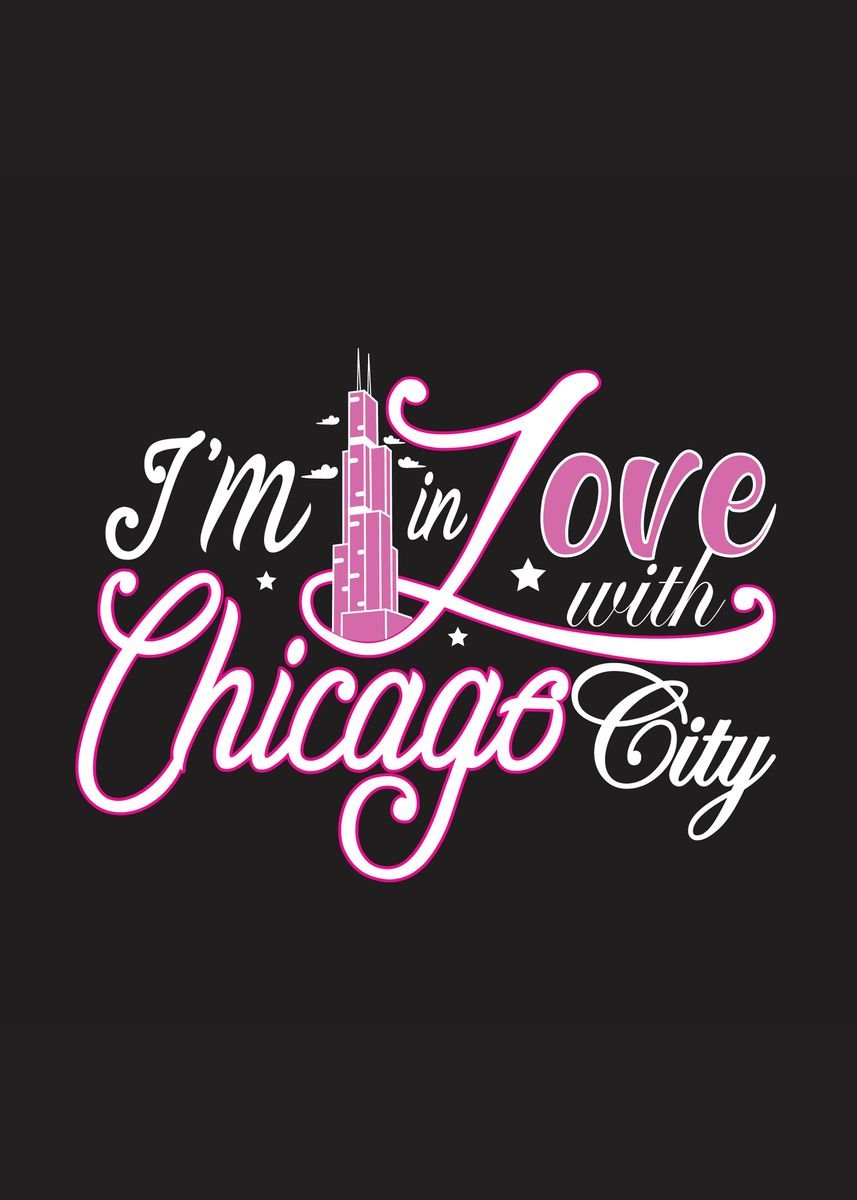 'Love Chicago' Poster by Beone Digital Displate