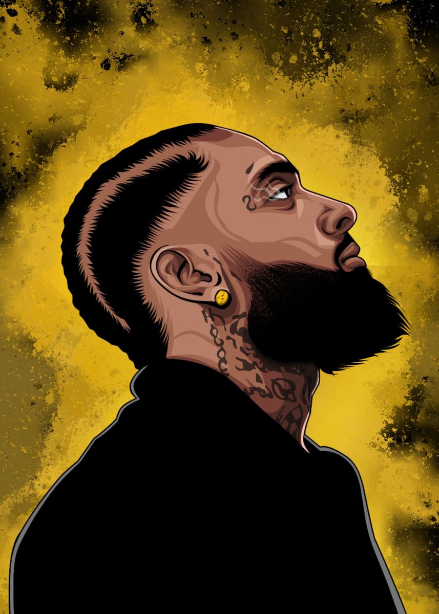 'nipsey hussle ' Poster, picture, metal print, paint by ilham prayoga ...