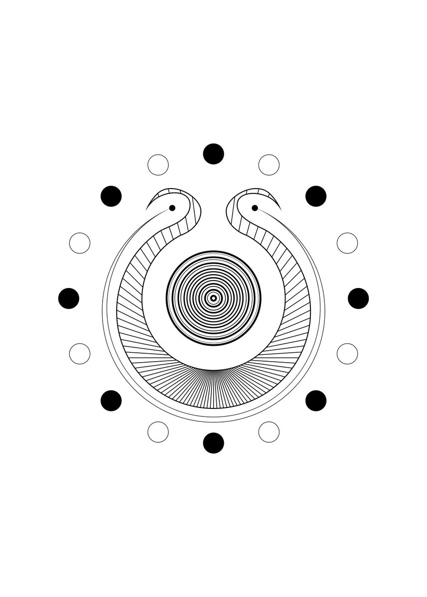 'Magic Glyph Circle Rune' Poster, picture, metal print, paint by Holy ...