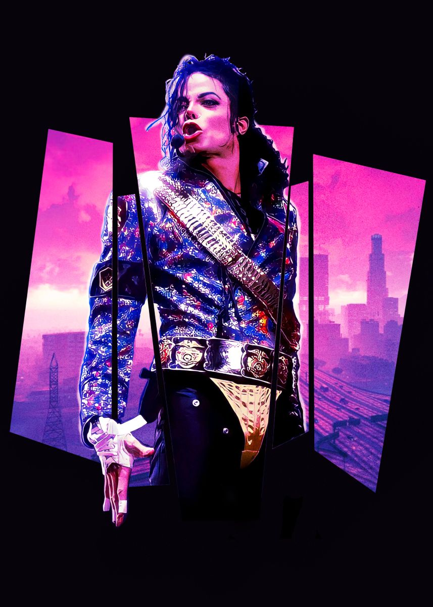 'Michael Jackson popart ' Poster, picture, metal print, paint by ...