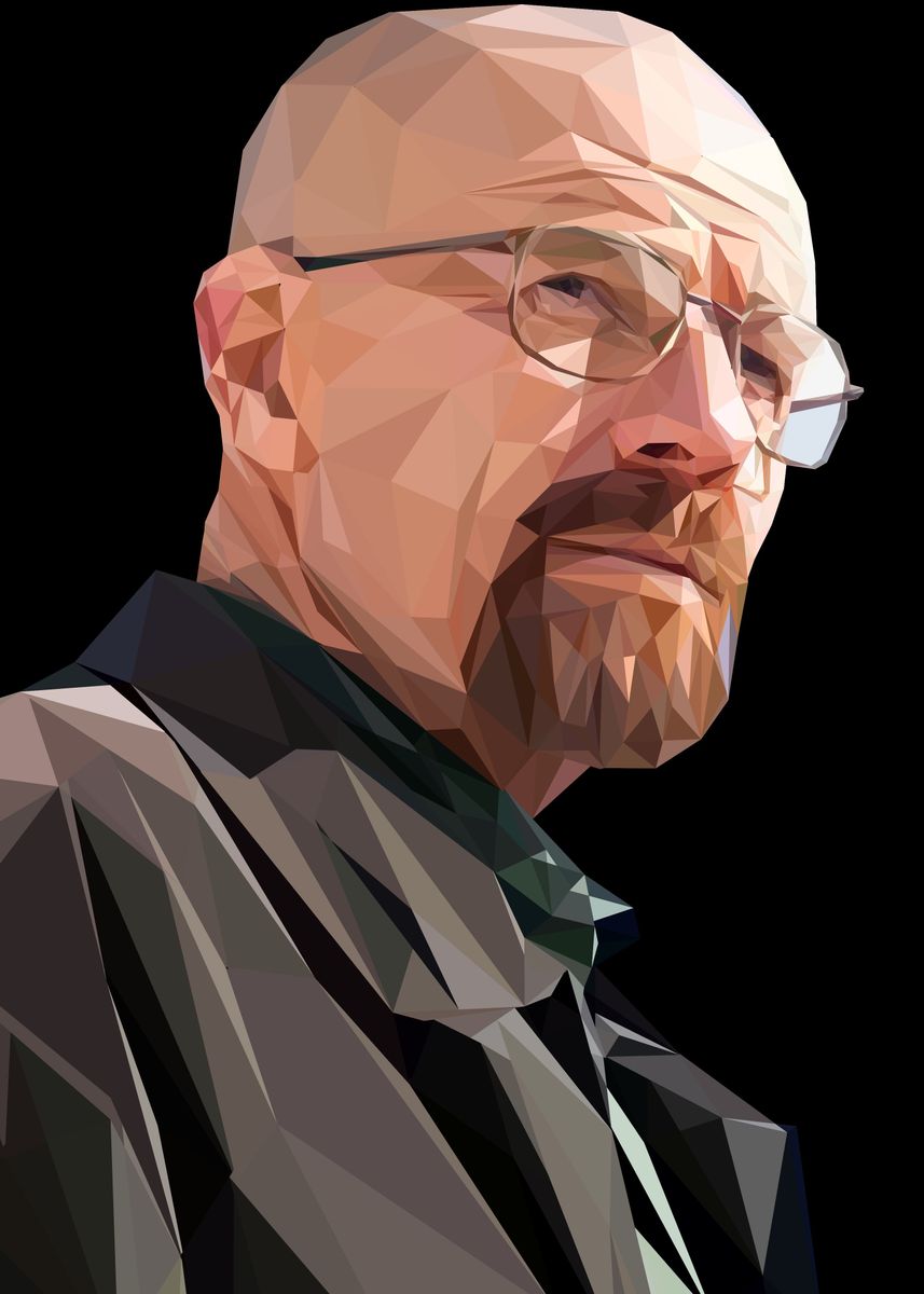 'Walter White Heisenberg' Poster by Lowpoly Posters | Displate