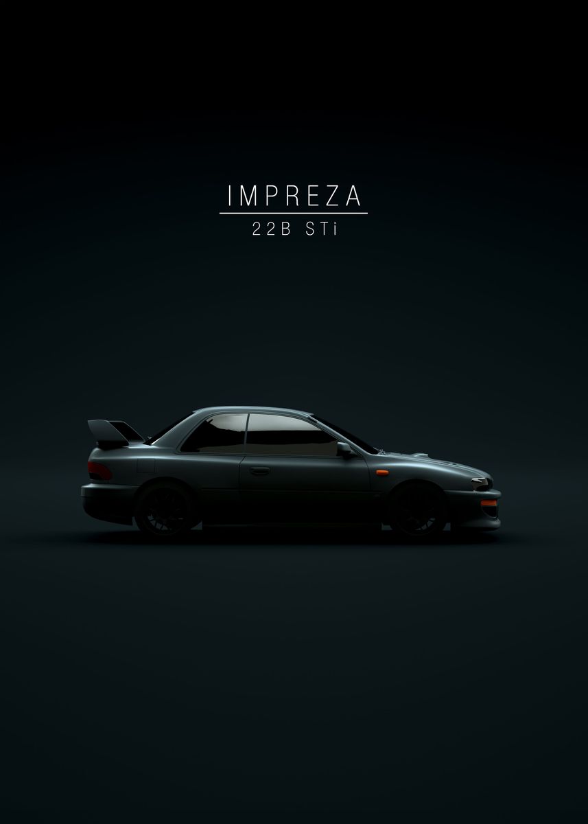 1998 Impreza 22B STi' Poster by 21 MXM | Displate