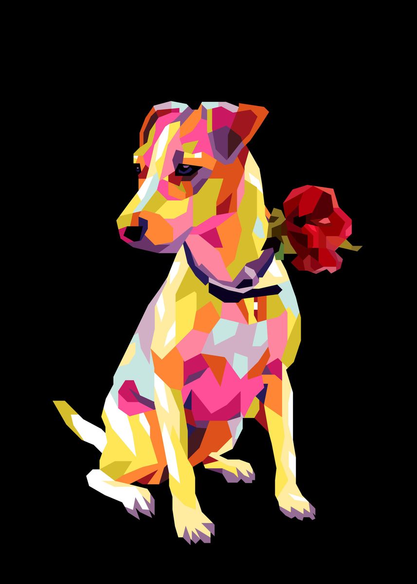 'Dogs rose' Poster, picture, metal print, paint by Trending Music Retro ...