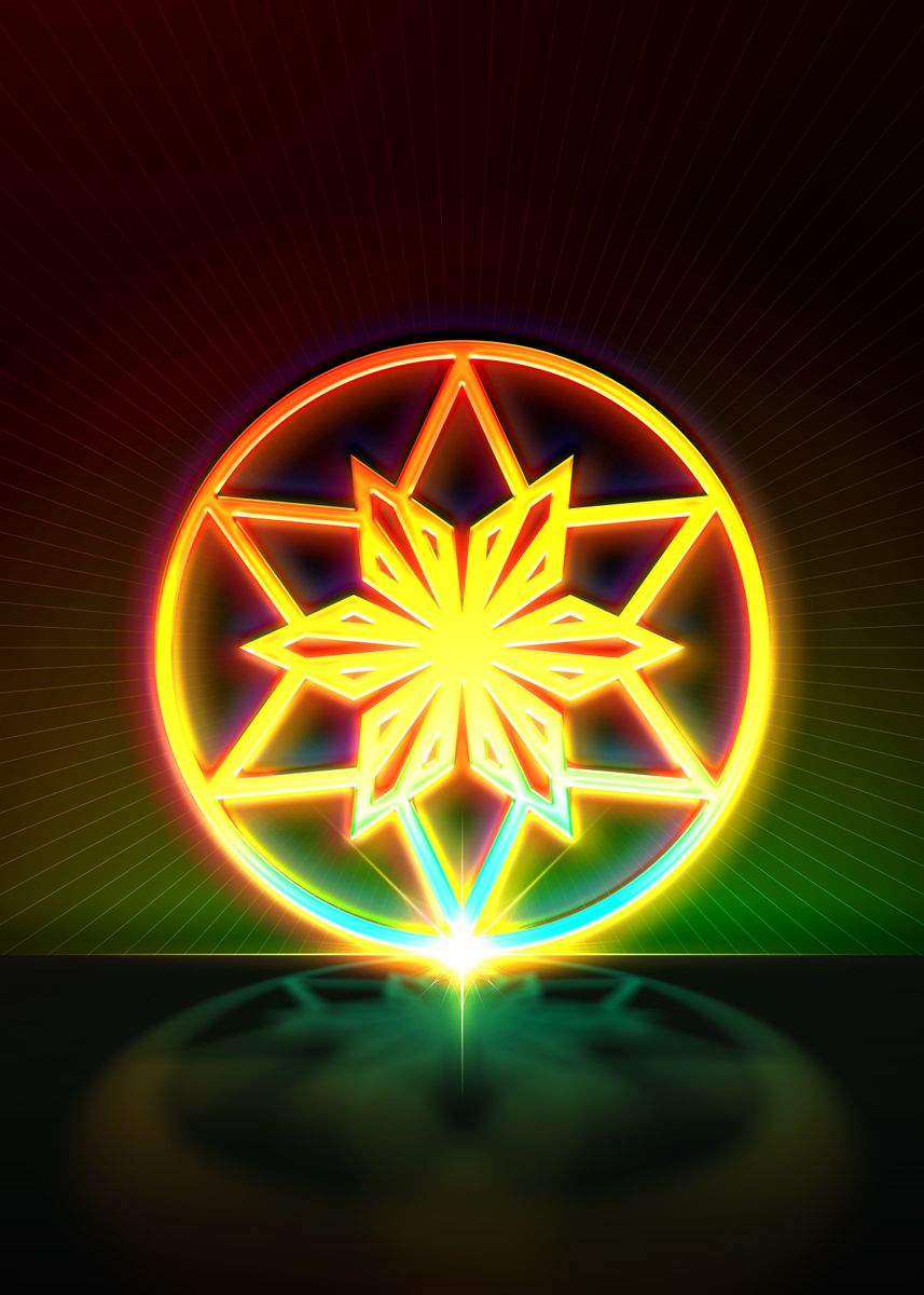 'Magic Glyph Circle Rune' Poster, picture, metal print, paint by Holy ...