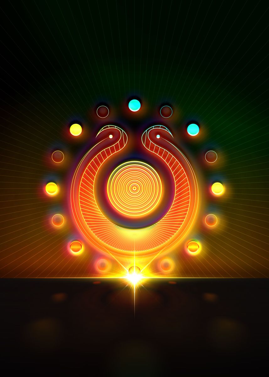 'Magic Glyph Circle Rune' Poster, picture, metal print, paint by Holy ...