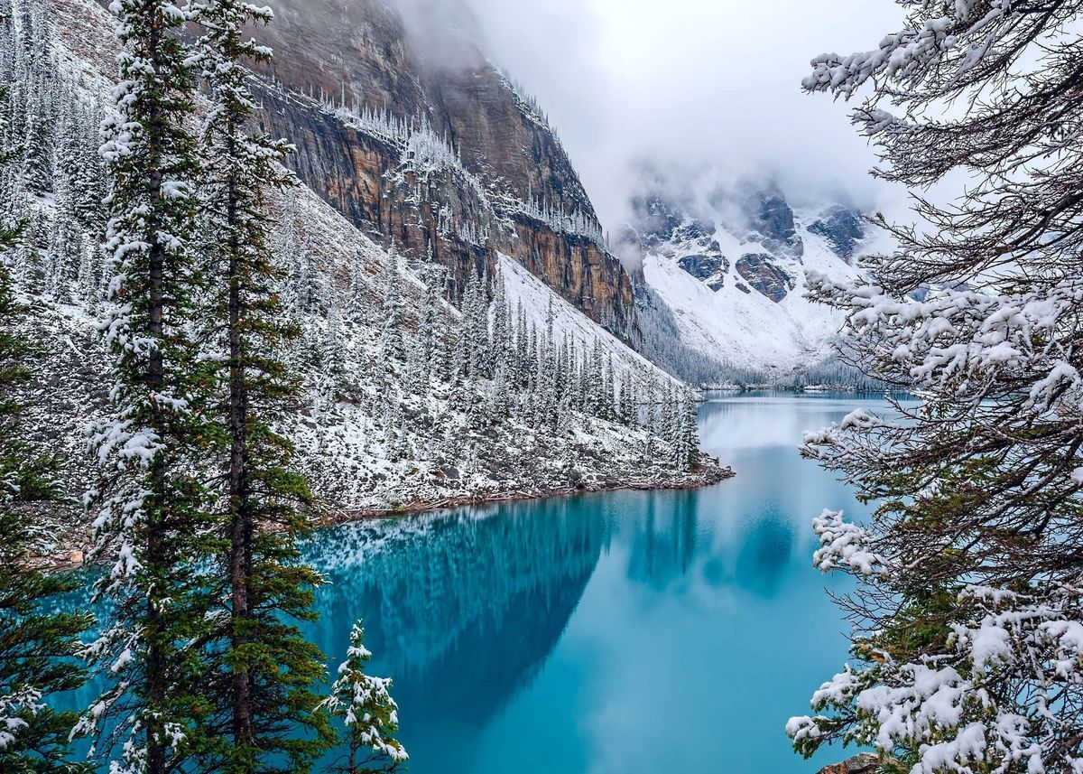 'Banff National Park Winter' Poster by WorldTravel Displate Art | Displate