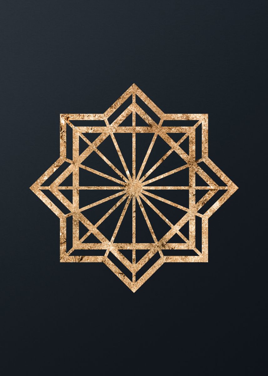 Mandala Rune 'Gold Glyph Mandala Rune' Poster, picture, metal print, paint by Holy ...