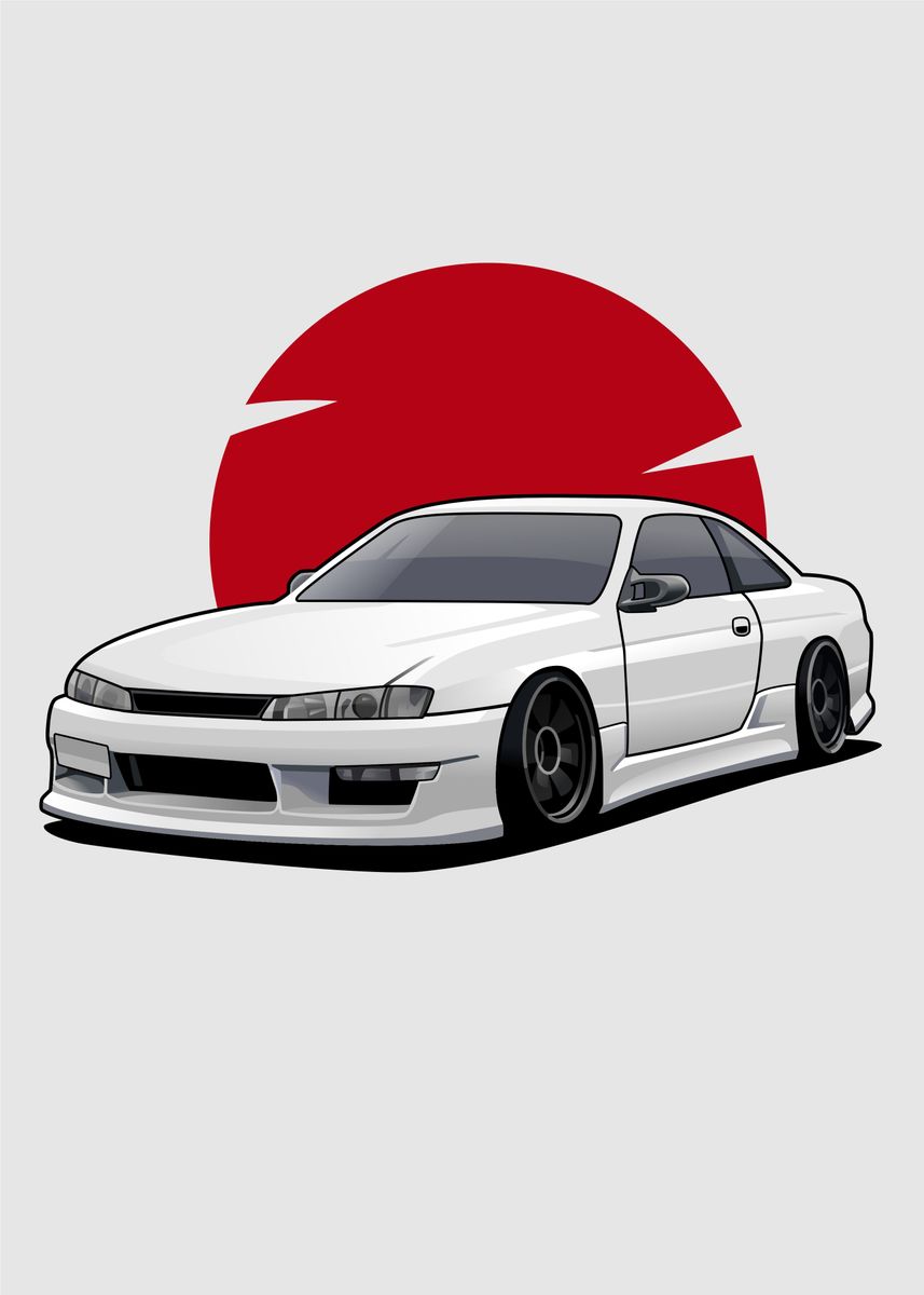 How To Draw A NISSAN SILVIA S14 STANCE Drawing A 3d Car, 48% OFF