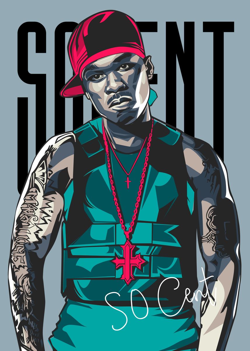 50 Cent' Poster by Flizion Art | Displate