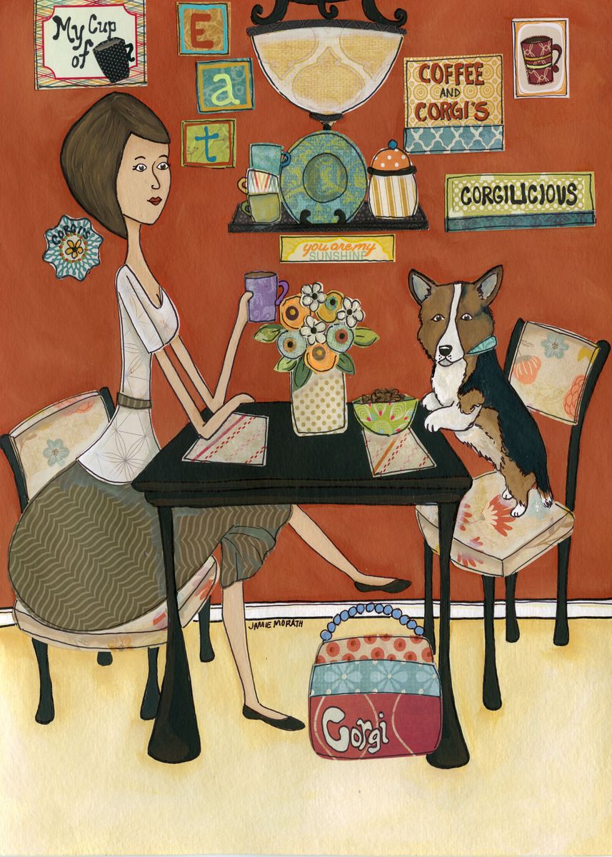 'Corgilicious' Poster, picture, metal print, paint by Jamie Morath ...