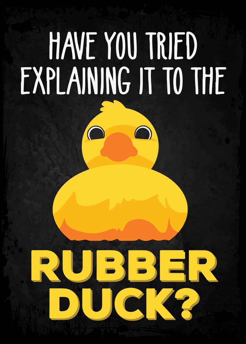 'Programmer Duck' Poster, picture, metal print, paint by Metal Posters ...