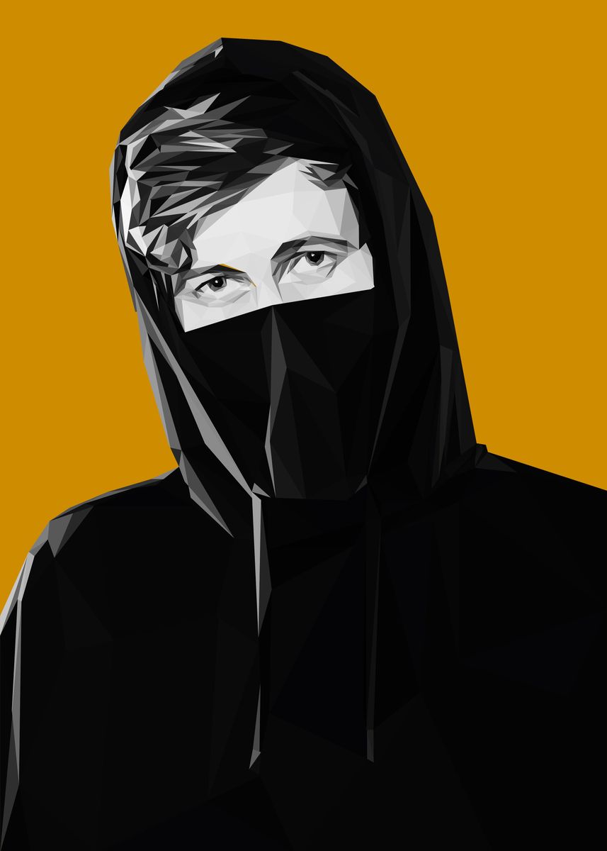 'alan Walker' Poster By Lowpoly Posters 