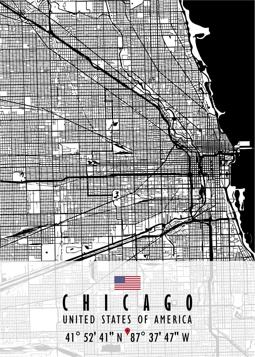 CHICAGO MAP USA Poster Picture Metal Print Paint By Artistic 4afcf4c465d596da99b5139053cb3e13 26b45c05653e0a409858db75abebdbc6 