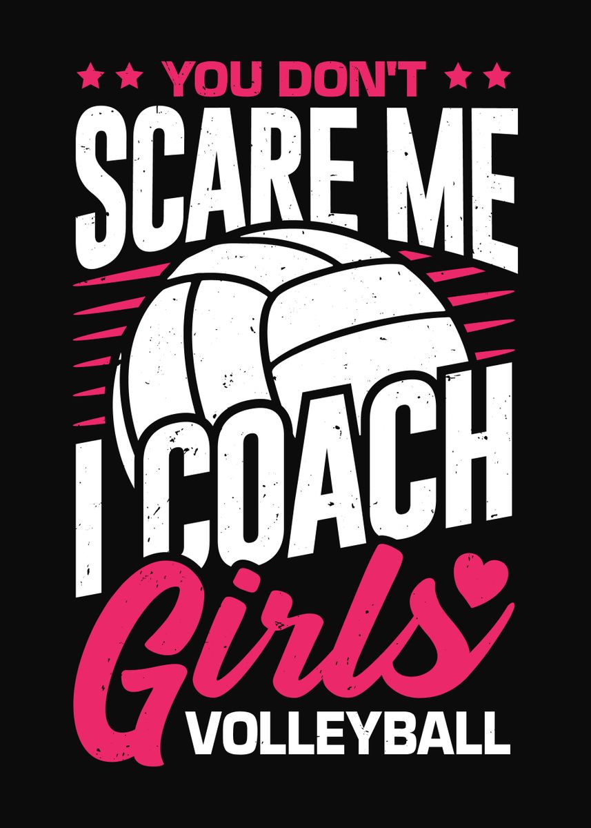 'Girls Volleyball Coach' Poster by Marcel Doll | Displate