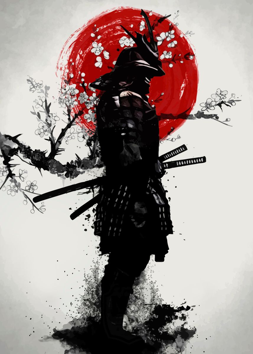 'samurai Japan' Poster, Picture, Metal Print, Paint By Space Nature 