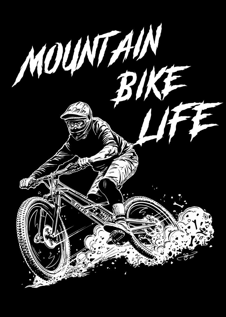Enduro Mountain Bike Life' Poster, picture, metal print, paint by