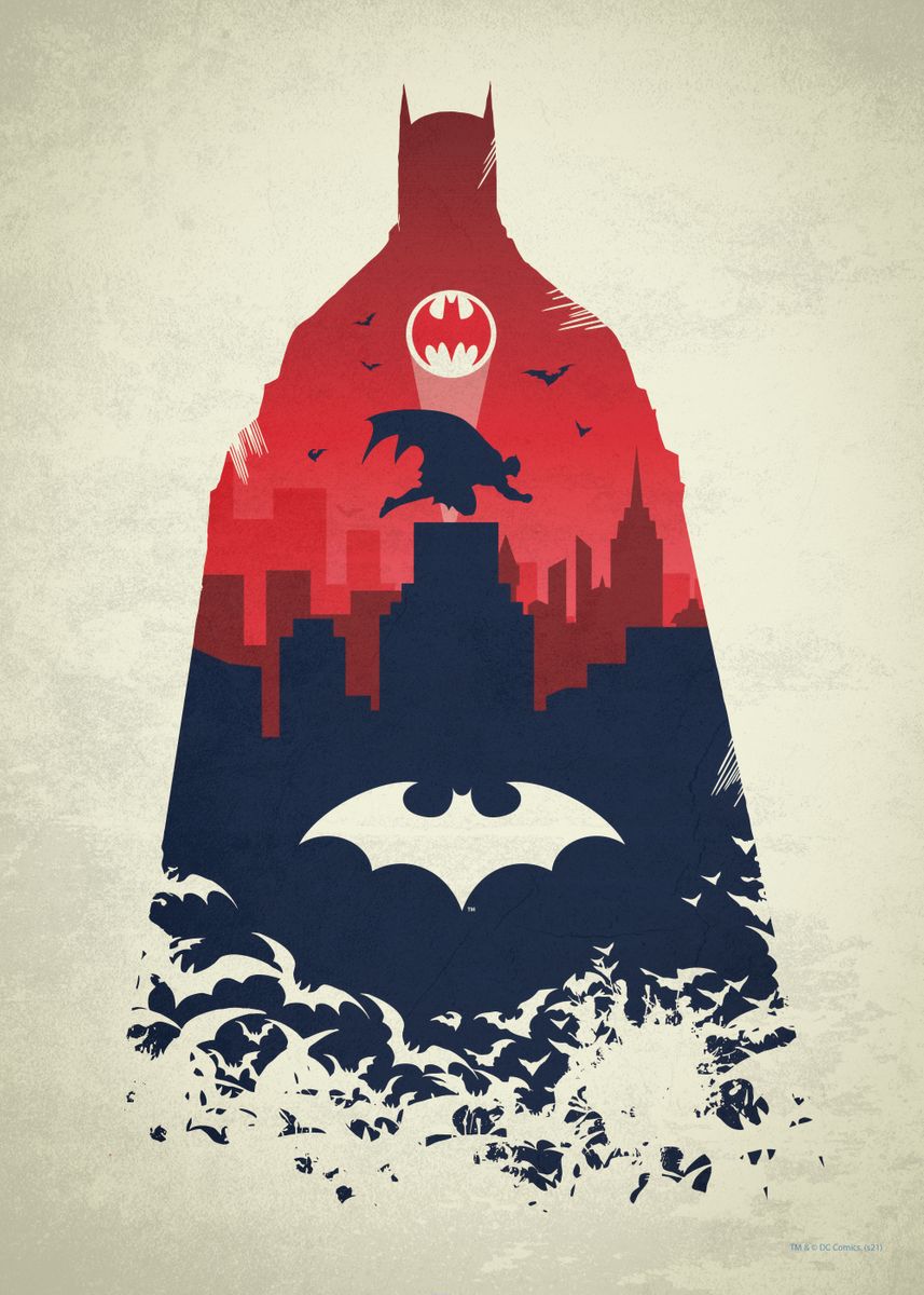 'Batman' Poster, picture, metal print, paint by DC Comics | Displate