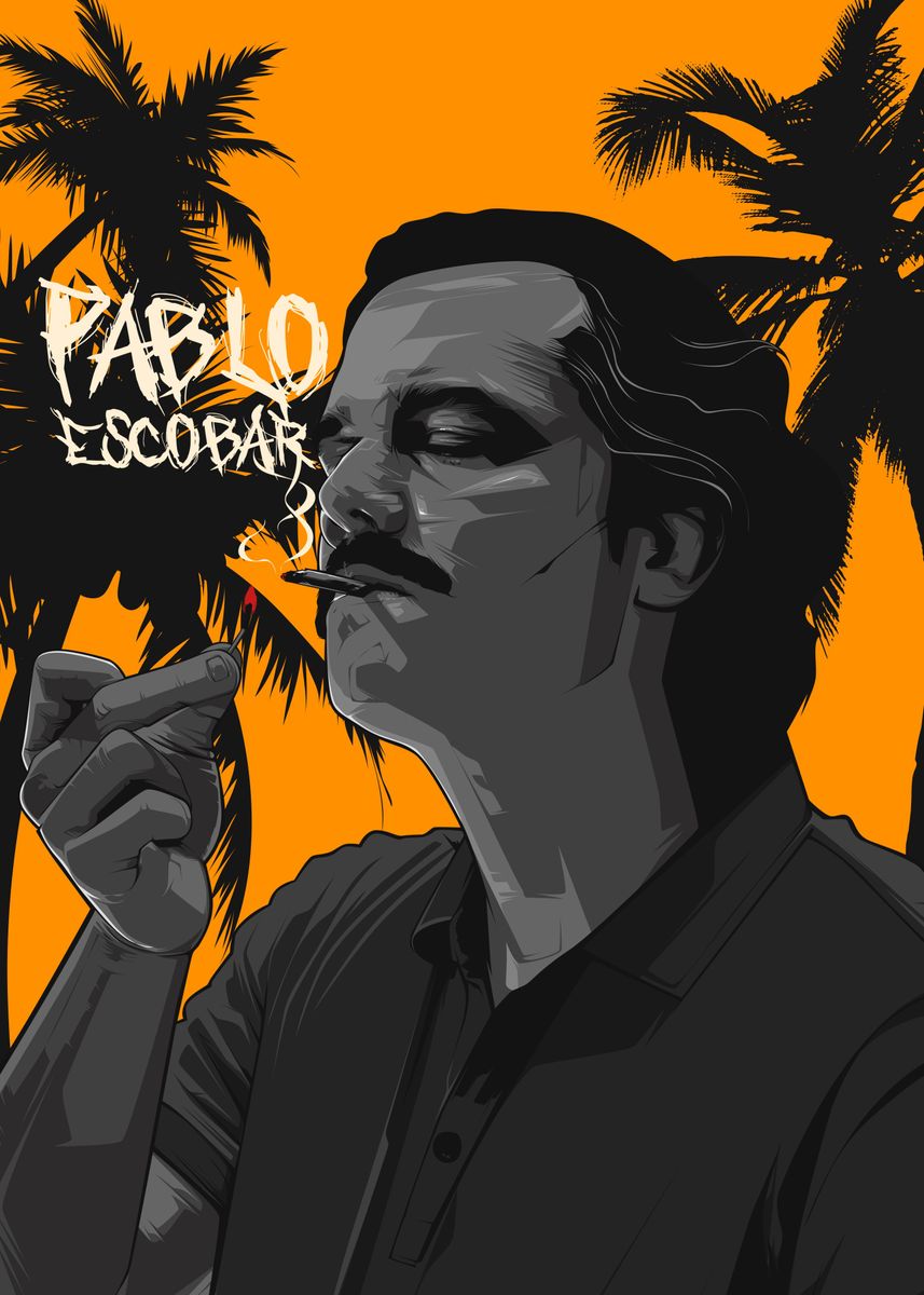 'Pablo Escobar' Poster, picture, metal print, paint by Mclanderson