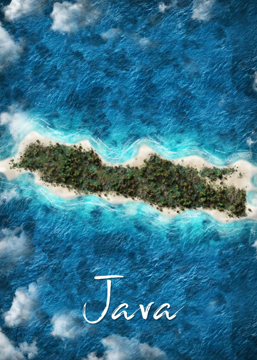 'Java' Poster, picture, metal print, paint by Petra Rommelfanger | Displate