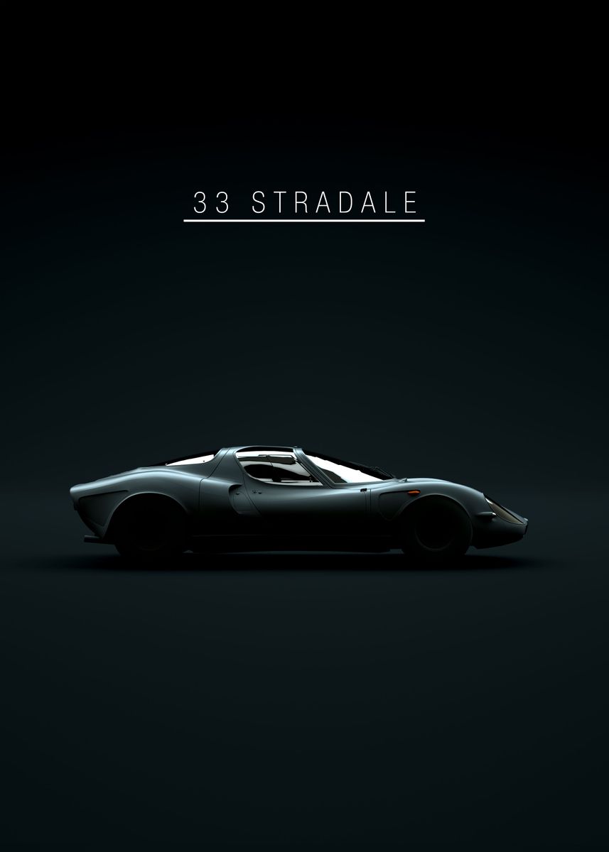 '1968 33 Stradale' Poster by 21 MXM  | Displate