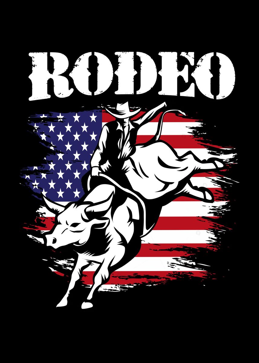 'Rodeo Amerika' Poster by FunnyGifts | Displate