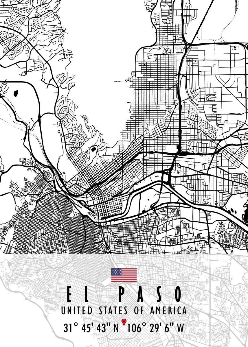 EL PASO MAP USA Poster By Artistic Paradigms Displate 07b69079a40646b9019541145e92a277 Cb923208f9440691a41d98cdab256aed 