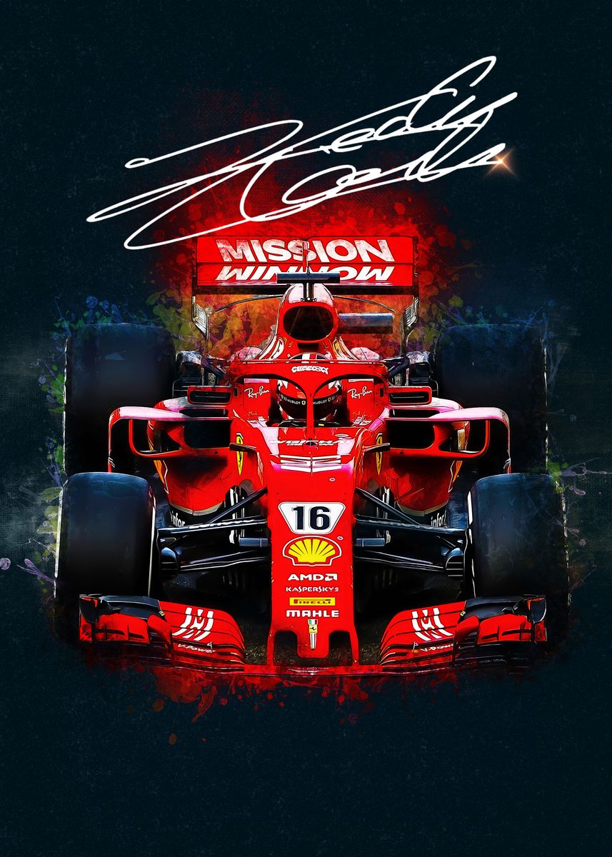 'Charles Leclerc' Poster by Dat Luong Displate