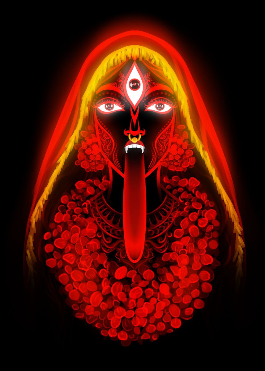 'Maa Kali ji digitalart' Poster by Nikhil Mishra creations | Displate