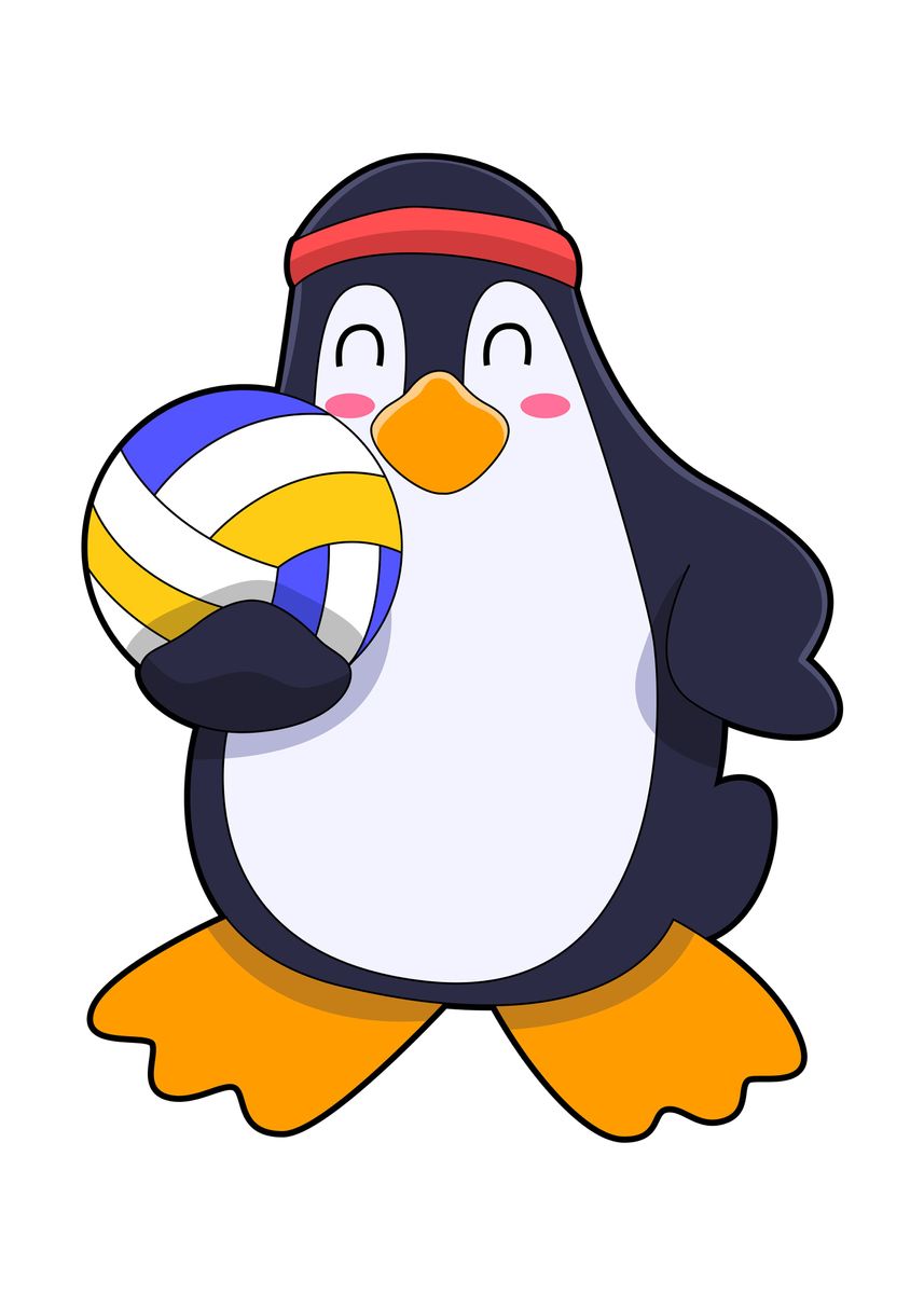 'Penguin Volleyball Sports' Poster by Markus Schnabel Displate