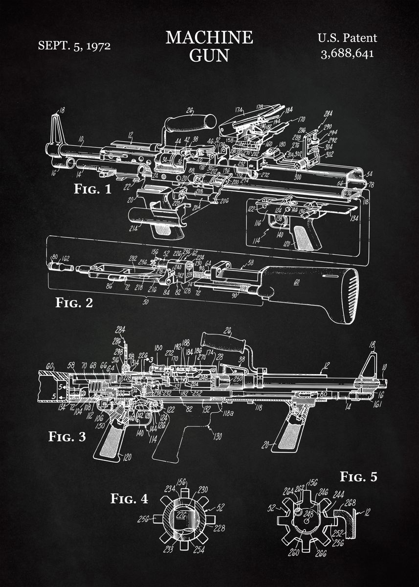 'MACHINE GUN CHALK' Poster, picture, metal print, paint by Atomic ...