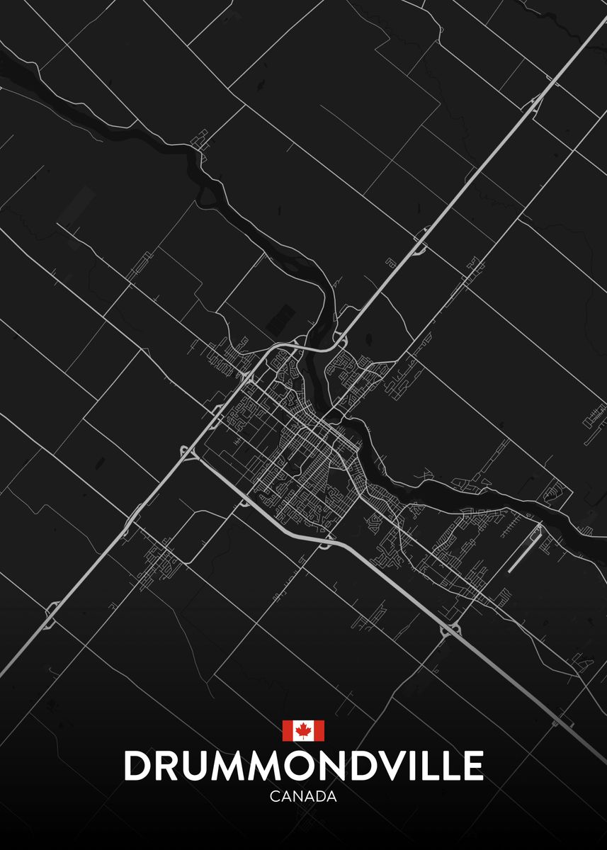 'Drummondville CA' Poster by IMR Designs Displate