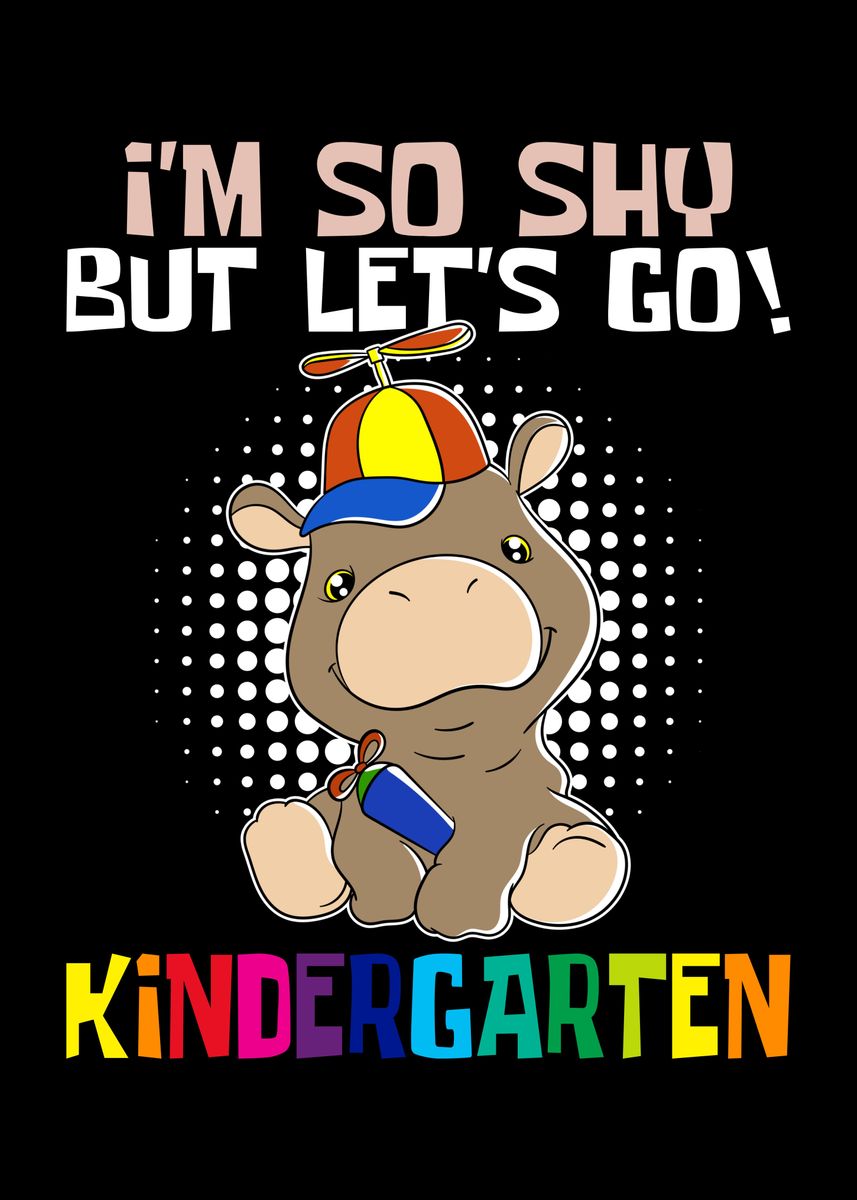 'Lets go Kindergarten start' Poster, picture, metal print, paint by ...
