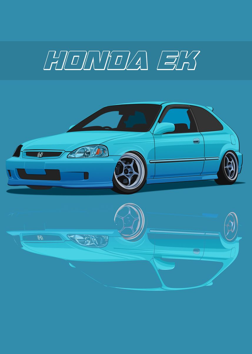 'Honda Civic' Poster, picture, metal print, paint by Mark Andrew Sabas ...