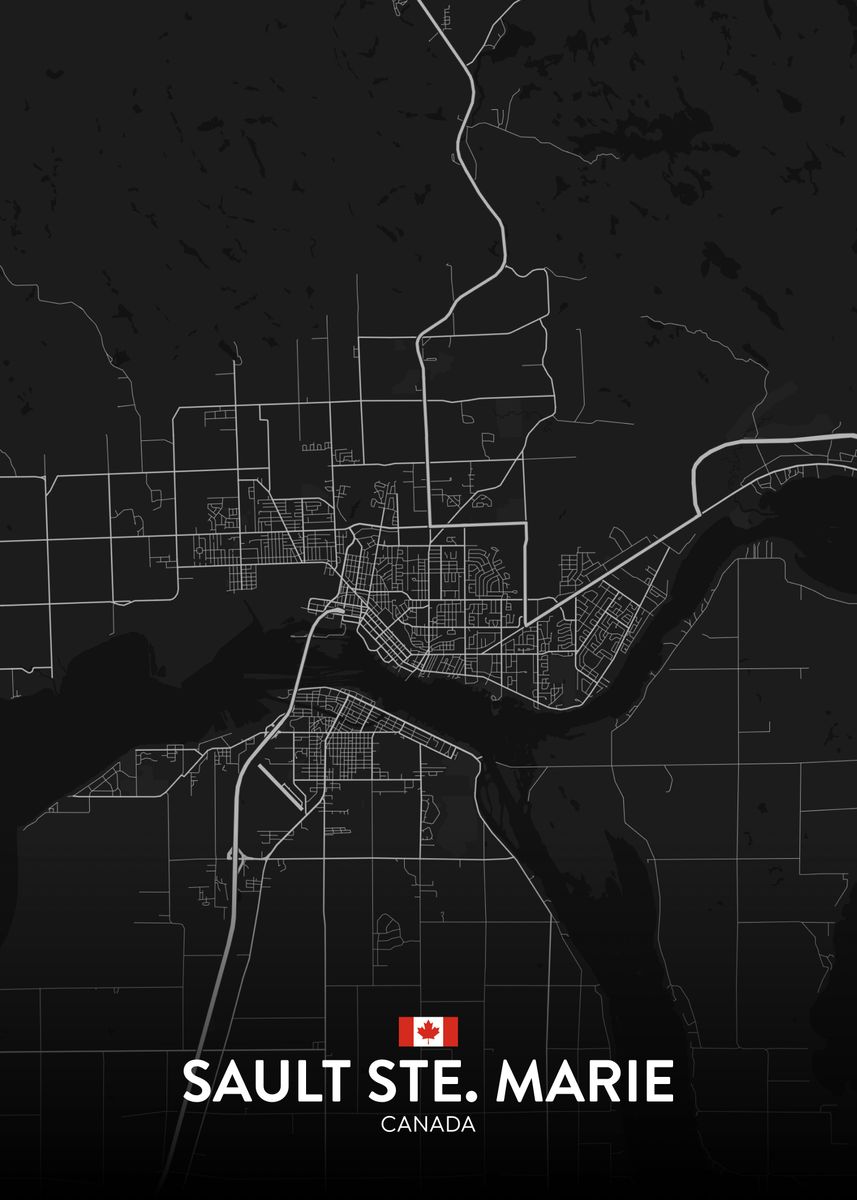 'Sault Ste Marie CA' Poster by IMR Designs Displate