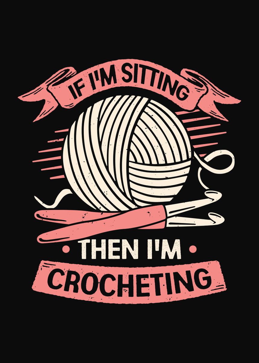 'Crocheting Crocheter' Poster by Marcel Doll | Displate