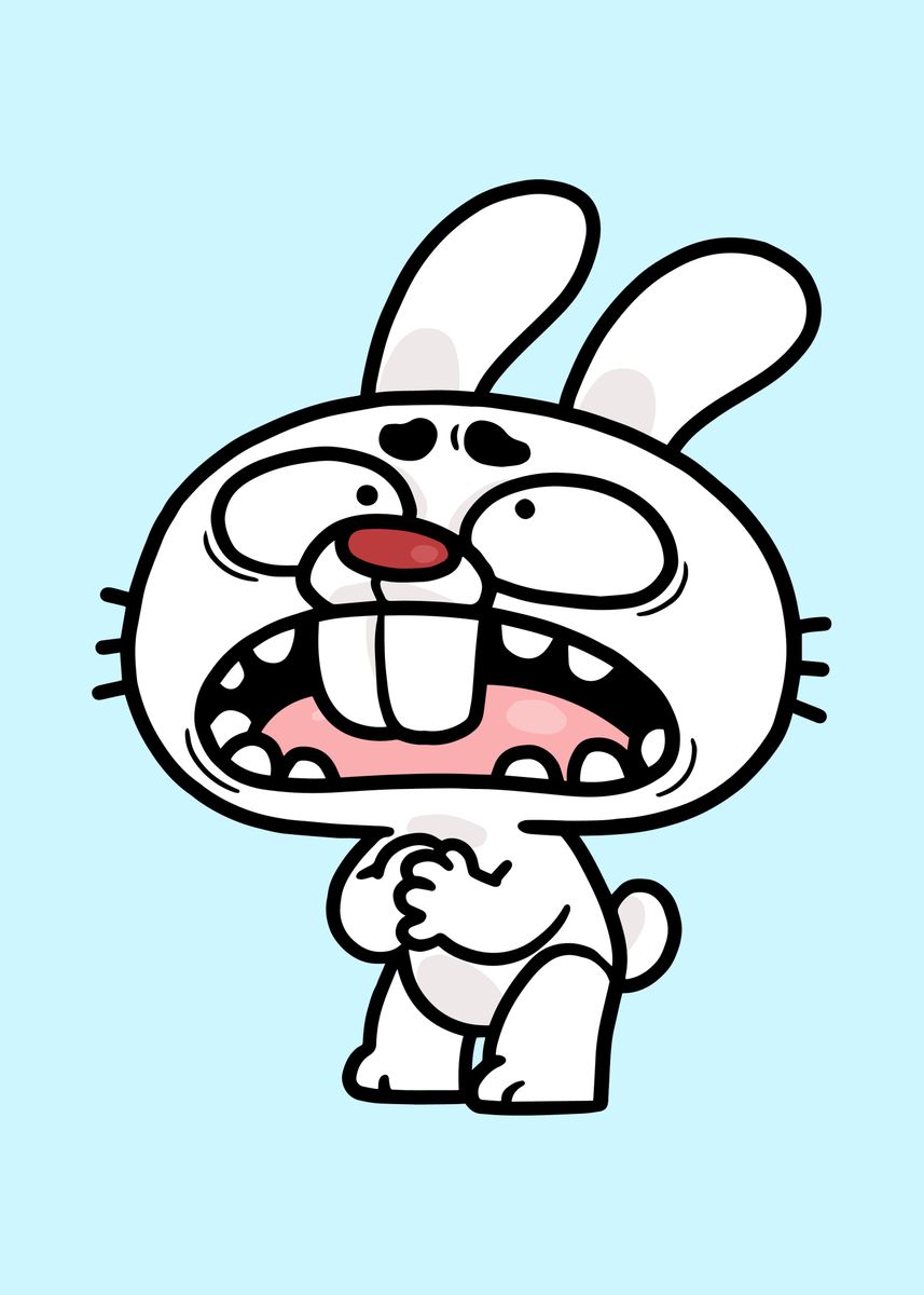 'Begging Bunny' Poster by gienlee | Displate