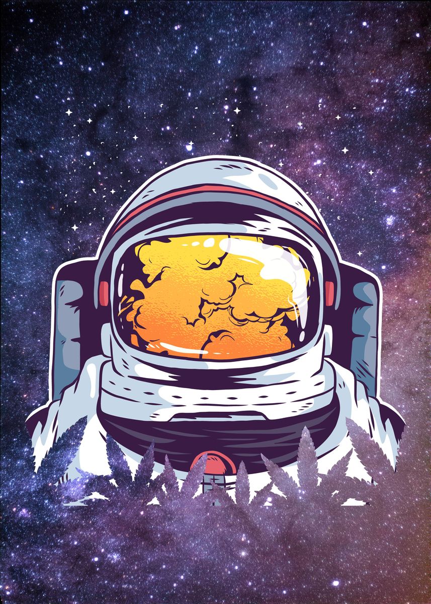 weed astronaut in space