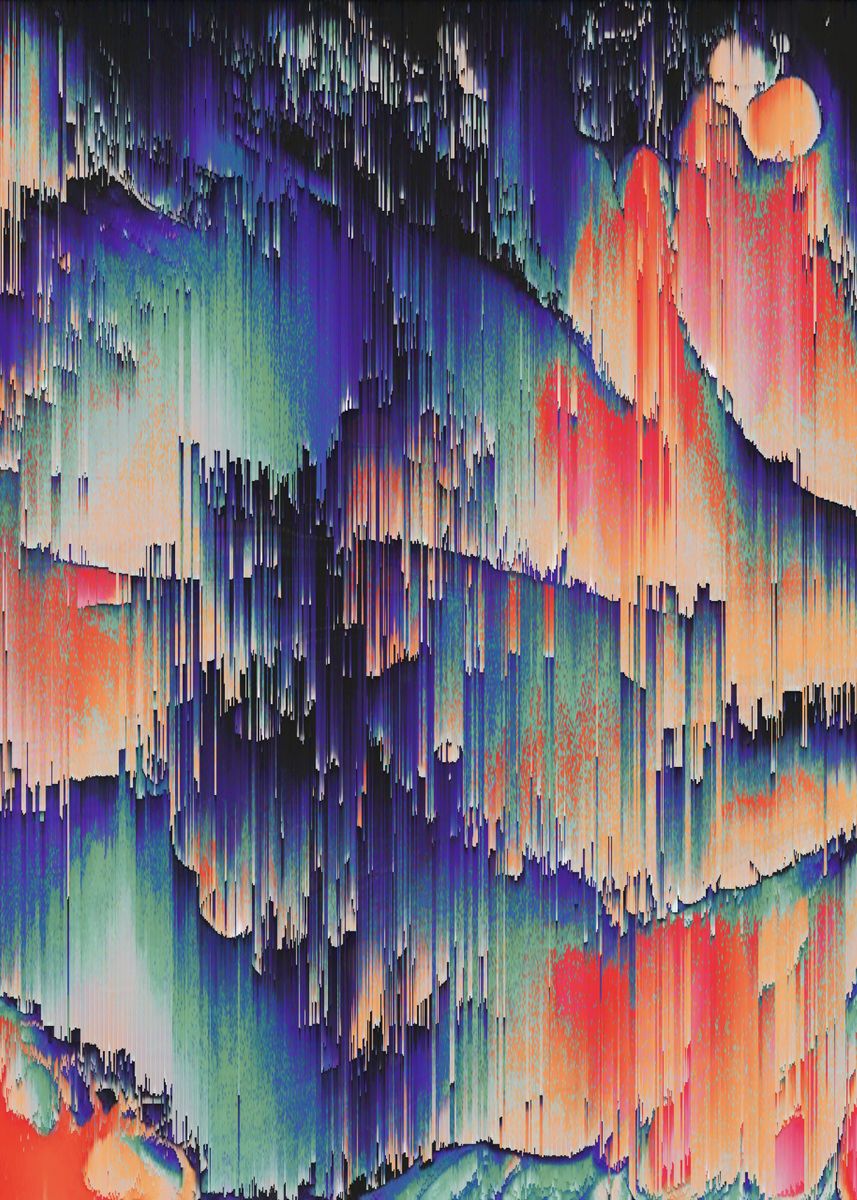 'Glitch Art 19' Poster, picture, metal print, paint by 1x Merch | Displate